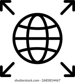 Erweiterungslinien-Symbol - Vektordesign