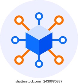 expansion market modern icon illustration