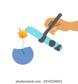 Expansion in the Physics Laboratory Vector Illustration