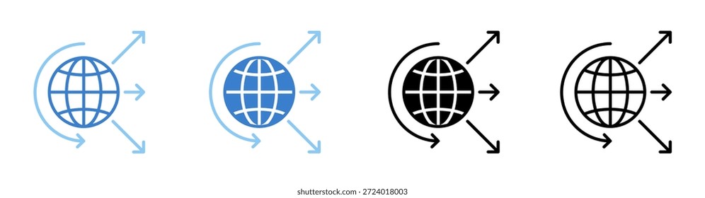 Erweiterungsplan-Symbolblatt Mehrere Stilkollektionen, isolierter Vektor