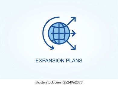 Planos de expansão vetor ou logotipo símbolo ilustração