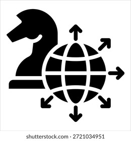 Elemento De Icono De Estrategia De Expansión Para Diseño