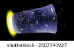 Expansion of universe vector illustration. Universe consist of three of substance. normal matter, dark matter, dark energy. Physics study material for students and teachers. Gravitationally unbound.