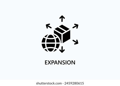 Ilustración Del Icono Del Vector De Expansión O Del Logotipo
