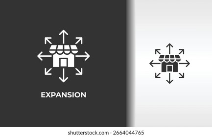 Erweiterungsvektor, Symbol oder Logo-Zeichen, einzelne Symbolgrafik