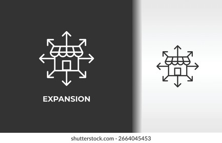 Erweiterungsvektor, Symbol oder Logo-Zeichen, einzelne Symbolgrafik
