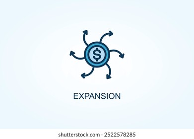 Expansion vector or logo sign symbol illustration