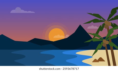 Expansive Serenity A Breathtaking View with Editable EPS Format