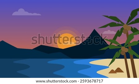 Expansive Serenity A Breathtaking View with Editable EPS Format