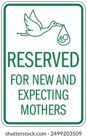 Expectant mother priority parking sign