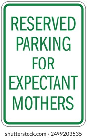 Expectant mother priority parking sign