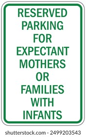 Expectant mother priority parking sign