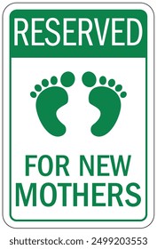 Expectant mother priority parking sign