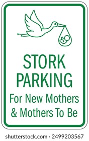 Expectant mother priority parking sign