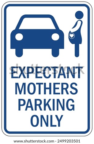 Expectant mother priority parking sign