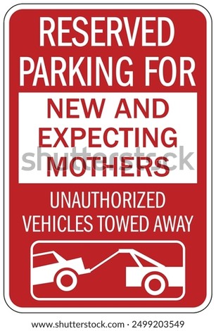 Expectant mother priority parking sign