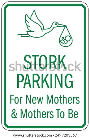 Expectant mother priority parking sign