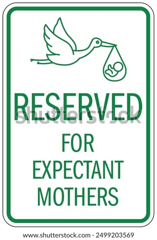 Expectant mother priority parking sign