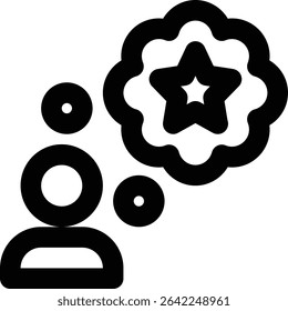 Expectation, Hope, Want Outline Icon