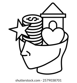 Expectation Icon - Line Style - Stereotype Theme