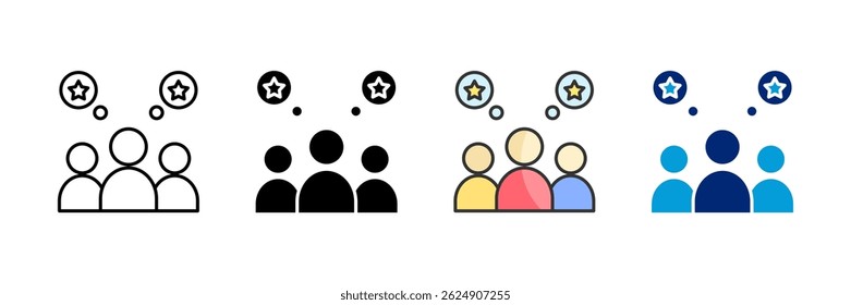 Expectation Icon Set Multiple Style Collection