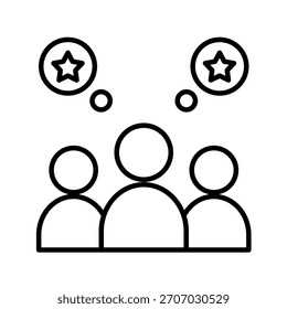 Vektorgrafik des Umrisssymbols für Erwartungen
