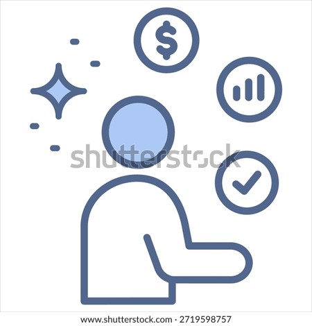 Expectations Blue Icon Style Collection