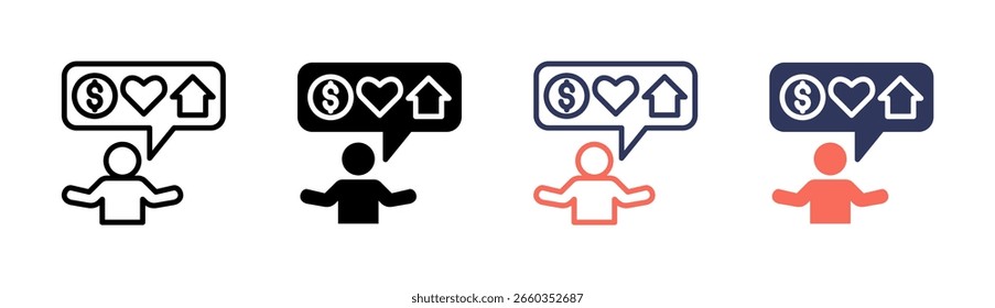 Elemento De Ícone De Expectativas Para Design E Vetor