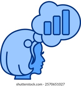 Expectations Icon - Lineal Blue Style - People Pleaser Theme