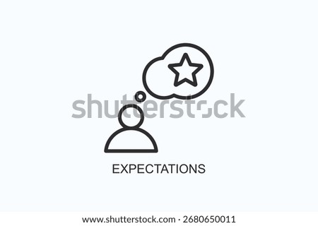 Expectations Icon Or Logo Isolated Vector Illustration