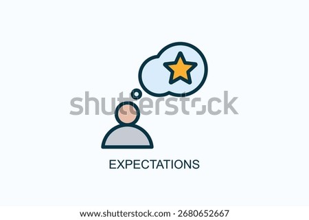 Expectations Icon Or Logo Isolated Vector Illustration