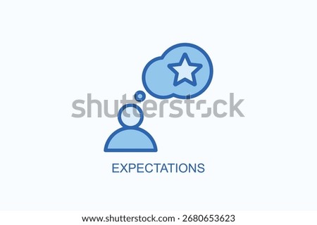 Expectations Icon Or Logo Isolated Vector Illustration