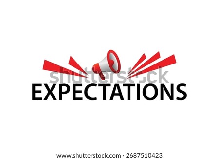 expectations text on white background