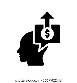 Expected Profit Icon Glyph Vector Illustration