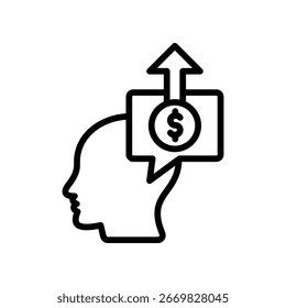 Expected Profit Icon Outline Vector Illustration