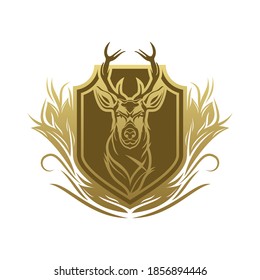 Expedition adventure wild deer logo icon vector template.