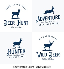 Expedition adventure wild deer logo