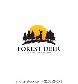 Expedition adventure wild deer logo icon vector template.