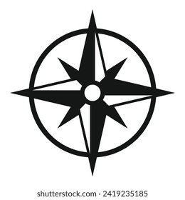 Expedition direction adventure icon simple vector. Exterior offroad. Nature wind