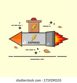 entrega rápida y expeditiva a diseño plano de ilustración para clientes