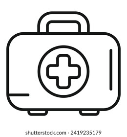 Expedition first aid kit icon outline vector. Nature outdoor. Escapade campsite