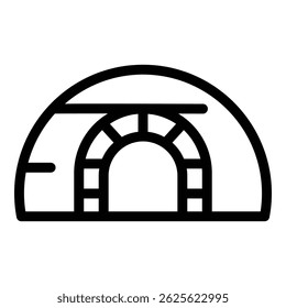 Expedition house icon. Outline Expedition house vector icon for web design isolated on white background