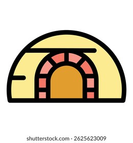 Expedition house icon. Outline Expedition house vector icon for web design isolated on white background color flat