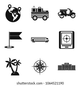 Expedition icons set. Simple set of 9 expedition vector icons for web isolated on white background