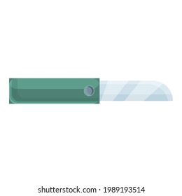 Expedition Knife Symbol. Cartoon des Expeditionsmesser, Vektorsymbol für Webdesign einzeln auf weißem Hintergrund