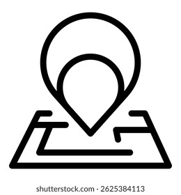 Expedition location icon. Outline Expedition location vector icon for web design isolated on white background