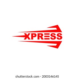 Expedition and logistic company logo design with using Express word template