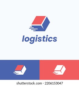 expedition logistics logo, cube box logo