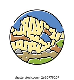 expedition mountain landscape color icon vector. expedition mountain landscape sign. isolated symbol illustration