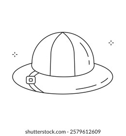Expedition Safari Hat Outdoor Vector Icon Design